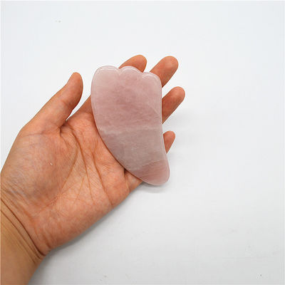 Massaggio Faciale e Necessità per la Cura della Pelle Quarzo Rosa Gua Sha Set con 90mm di Lunghezza