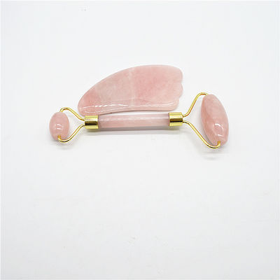 Massaggio Faciale e Necessità per la Cura della Pelle Quarzo Rosa Gua Sha Set con 90mm di Lunghezza