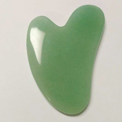 Corpo Massaggiatore Accessoio Forma Cuore Gua Sha Tavola di Giada Aventurina Naturale in Verde