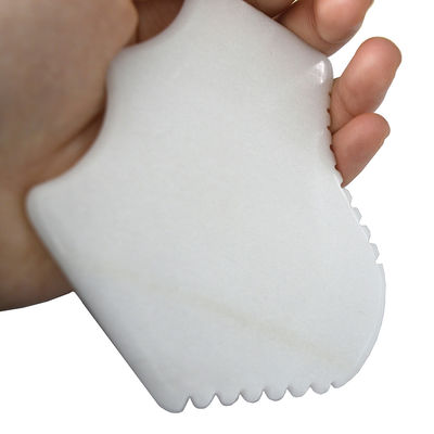 Massaggiatore 2024 Disegno Naturale Giada Bianca Gua Sha Tavola per Scraping Terapia Strumenti di pietra Massaggiatore