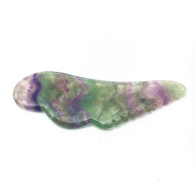 Massaggio per la salute del corpo Giada naturale colorata Guasha Fluorito Gua Sha Strumento di massaggio da raschiatura