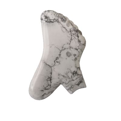 Pietra preziosa personalizzata Rose Quartz Rosso Jasper Howlite Guasha Giada Gua Sha Facial Scraping Massaggio Strumento con controllo del tempo