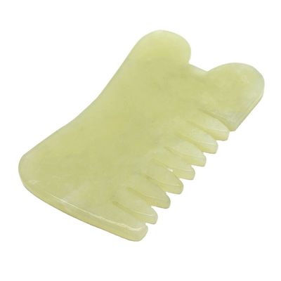 Xiuyan Jade Guasha Massage Comb Gua Sha Scarping Facial Tools con funzione di fisioterapia a infrarossi 88*50*4mm