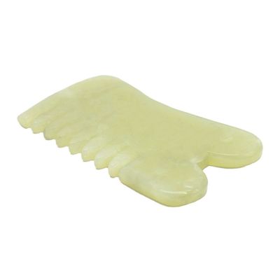 Xiuyan Jade Guasha Massage Comb Gua Sha Scarping Facial Tools con funzione di fisioterapia a infrarossi 88*50*4mm