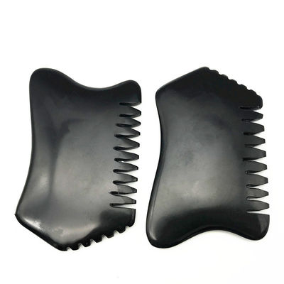 Massaggiatore Faciale Nero Pietra Bian Gua Sha Strumenti di Massaggio Scraping Pietra di Giada Naturale Massaggiatore Corporeo Logo Personalizzato