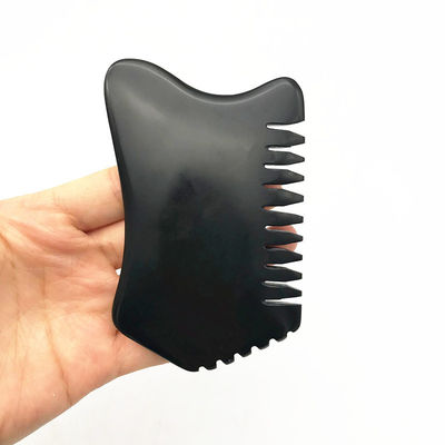 Massaggiatore Faciale Nero Pietra Bian Gua Sha Strumenti di Massaggio Scraping Pietra di Giada Naturale Massaggiatore Corporeo Logo Personalizzato