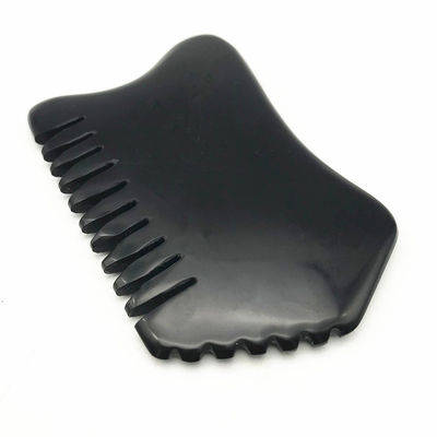 Massaggiatore Faciale Nero Pietra Bian Gua Sha Strumenti di Massaggio Scraping Pietra di Giada Naturale Massaggiatore Corporeo Logo Personalizzato