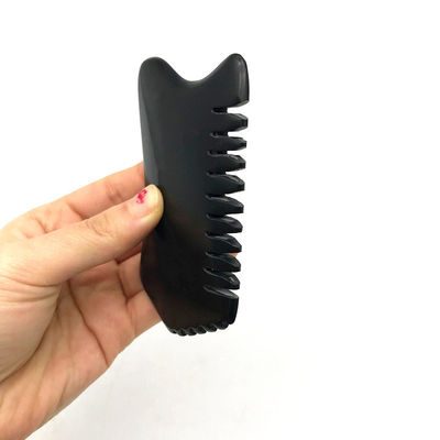 Massaggiatore Faciale Nero Pietra Bian Gua Sha Strumenti di Massaggio Scraping Pietra di Giada Naturale Massaggiatore Corporeo Logo Personalizzato