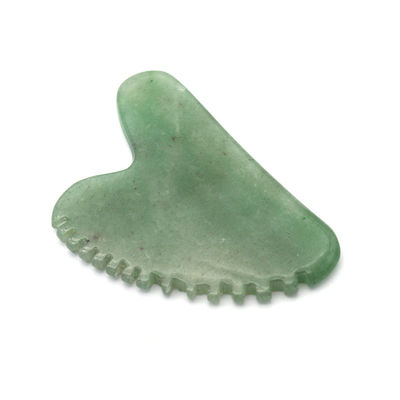 Forma di cuore Massatore Aventurino Verde 100% Giada Naturale Aventurino Gua Sha Con Etichetta Privata