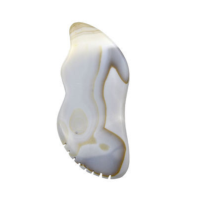 7.5*6.5cm Agate Grigio Naturale Gua Sha Strumenti per lo Scraping Massaggio Proprietà massaggiatore