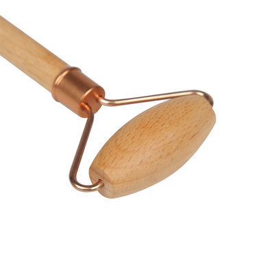 Manico di legno doppio rullo Guasha Massaggio Faciale con Massaggio Faciale Naturale Giada Gua Sha Roller