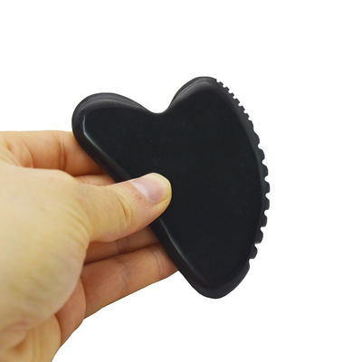 Pietra di giada naturale Gua Sha Tavola per massaggiare il viso e il corpo Nero Guasha Stone Strumento