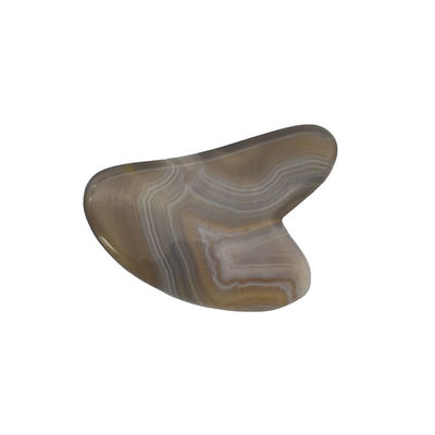 8*5*0.4cm Tavola tradizionale a forma di raschietto Guasha per massaggio facciale Strumento di massaggio grigio Colore cuore Agata Gua Sha Terapia di agopuntura