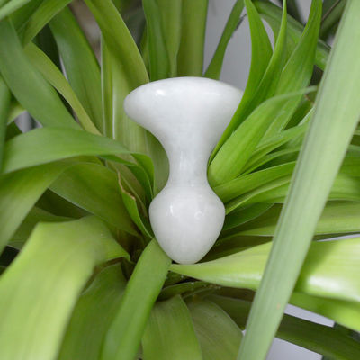 Logo personalizzato White Jade Gua Sha Massage Tool per faccia e collo dolore alleviamento pietra di massaggio
