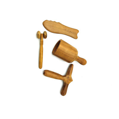 Massaggio martello in legno Gua Sha raschiatura Massaggio Guasha Strumenti di massaggio tradizionale Cupping per il corpo e massello in legno