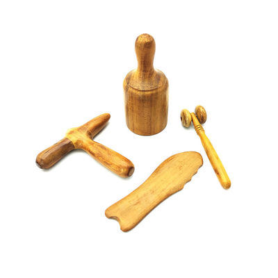 Massaggio martello in legno Gua Sha raschiatura Massaggio Guasha Strumenti di massaggio tradizionale Cupping per il corpo e massello in legno