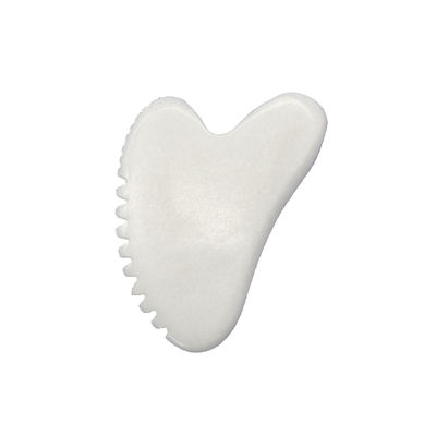 Strumento di terapia per l' assistenza sanitaria corpo massaggiatore Guasha a forma di cuore giada bianca naturale