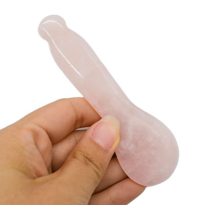 2024 Prodotti di tendenza Rose Quartz Stick Stone Gua Sha Pen per occhio e viso Giada naturale cura della salute