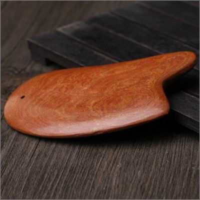 Strumento di Gua Sha di Pietra Bian Rossa Per Raschiare Massaggiatore Corpo 10,5cm*6cm*0,7cm Lunghezza