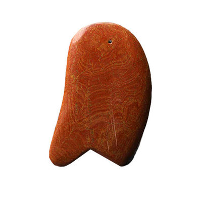 Strumento di Gua Sha di Pietra Bian Rossa Per Raschiare Massaggiatore Corpo 10,5cm*6cm*0,7cm Lunghezza