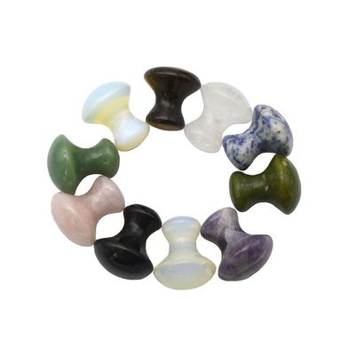 40 mm di altezza 30 mm di diametro Rose Quartz Funghi in forma di Gua Sha Massaggio pietre