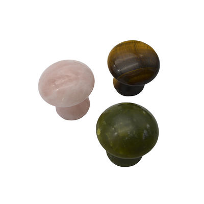 40 mm di altezza 30 mm di diametro Rose Quartz Funghi in forma di Gua Sha Massaggio pietre