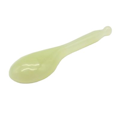 Cura del corpo Xiuyan Giada Gua Sha Massaggio Strumento di Cucchiaio Verde Guasha Scarping Strumento per la Salute e il Benessere
