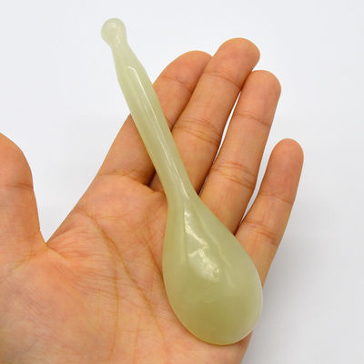 Cura del corpo Xiuyan Giada Gua Sha Massaggio Strumento di Cucchiaio Verde Guasha Scarping Strumento per la Salute e il Benessere