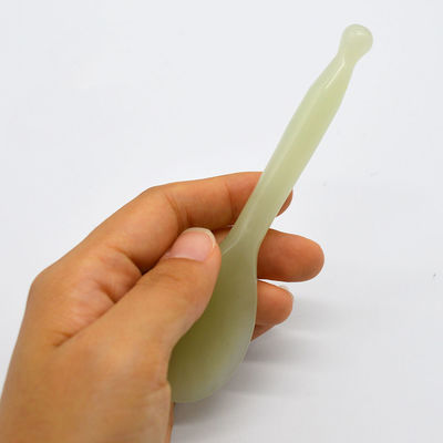 Cura del corpo Xiuyan Giada Gua Sha Massaggio Strumento di Cucchiaio Verde Guasha Scarping Strumento per la Salute e il Benessere