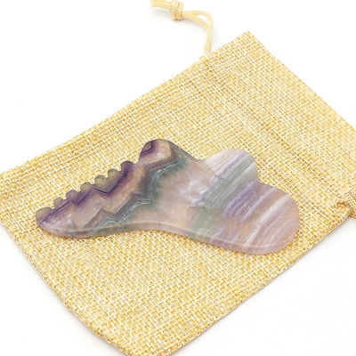 Cura della salute personale 95*45mm Colorato Fluorite Gua Sha Per Massaggio della pelle del viso e del corpo Strumento per il trattamento di agopuntura SPA