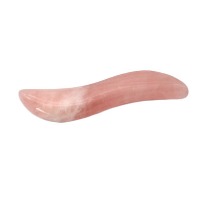 Polito rosa quarzo Gua Sha Massaggio bastone 110mm Lunghezza per occhio facciale e trattamento punto di agopuntura
