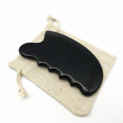 OEM ODM Terapia nera naturale Bian Stone Guasha Strumenti di massaggio scraping Gua Sha Per il corpo 11,5 * 6 * 0,8cm