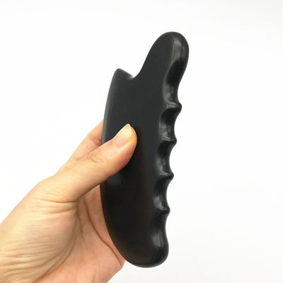 OEM ODM Terapia nera naturale Bian Stone Guasha Strumenti di massaggio scraping Gua Sha Per il corpo 11,5 * 6 * 0,8cm