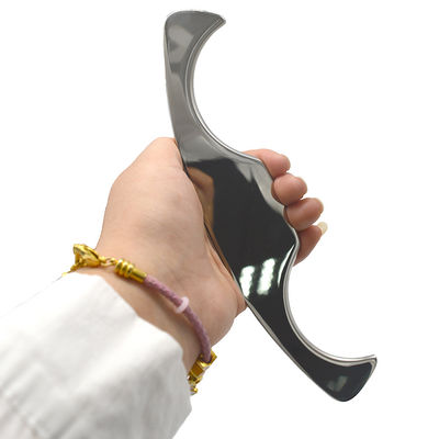 Massaggiatore 2024 Gua Sha Tavola di raschiatura Strumento di massaggio in acciaio inossidabile Retro Meridiano Raschiatura Guasha per OEM ODM