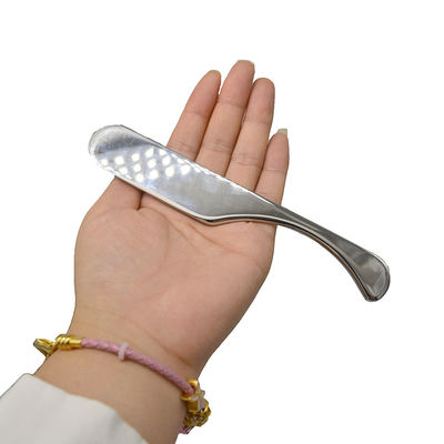 15.5*2.5cm Gua ShaArgento Scraping Massaggio Board Corpo Guasha Massaggio Strumento Acciaio inossidabile Strumenti di raschiatura per alleviare il dolore