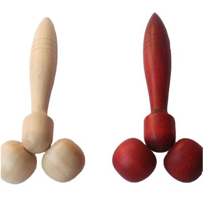 Riflessologia Terapia della testa e della schiena Strumento SPA con massaggiatore facciale in legno multifunzionale e funzione musicale Rosso o giallo