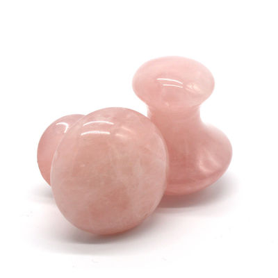 MM Dimensione Rose Quartz Massage Stone Hot Mushroom Shape Stone Massage Kit per Spa e Bellezza OEM