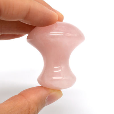 MM Dimensione Rose Quartz Massage Stone Hot Mushroom Shape Stone Massage Kit per Spa e Bellezza OEM
