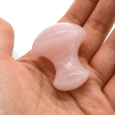 MM Dimensione Rose Quartz Massage Stone Hot Mushroom Shape Stone Massage Kit per Spa e Bellezza OEM