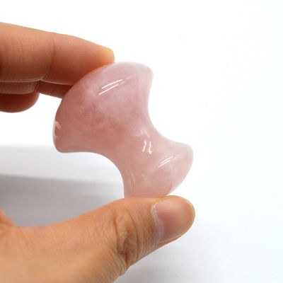 MM Dimensione Rose Quartz Massage Stone Hot Mushroom Shape Stone Massage Kit per Spa e Bellezza OEM
