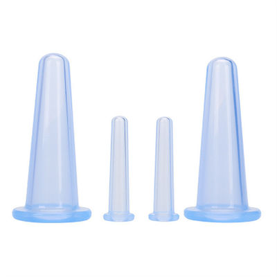 Terapia con coppe facciali Set 4 in 1 Coppe di silicone per apparecchi di medicina cinese e eco-friendly