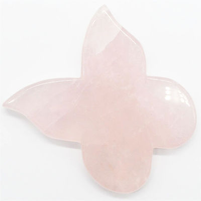 Il migliore naturale Rose Quartz Guasha Strumenti per massaggiatore farfalla Guasha massaggiatore OEM ODM