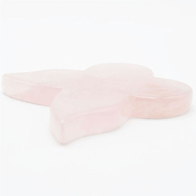 Il migliore naturale Rose Quartz Guasha Strumenti per massaggiatore farfalla Guasha massaggiatore OEM ODM