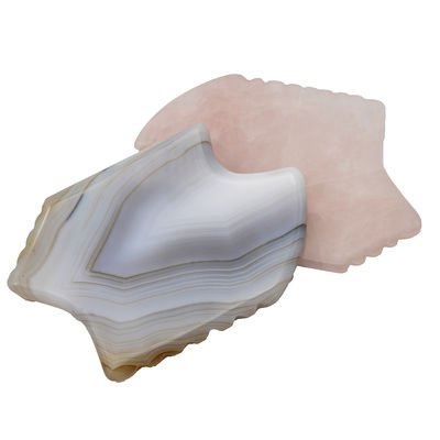 Elimina direttamente le rughe con Agate Grigio Guasha Rose Quarzo Gua Sha Strumenti di massaggio di raschiatura Ossidiano Gua Sha Pietra