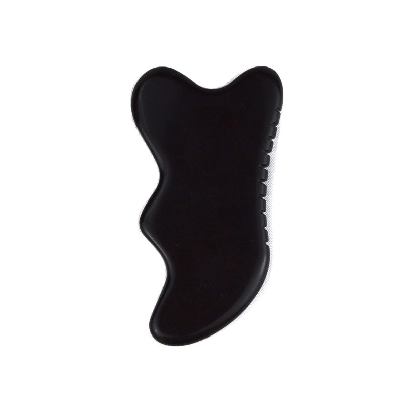 Strumento di massaggio naturale di pietra nera Gua Sha per il piede collo schiena massaggio facciale professionale e durevole
