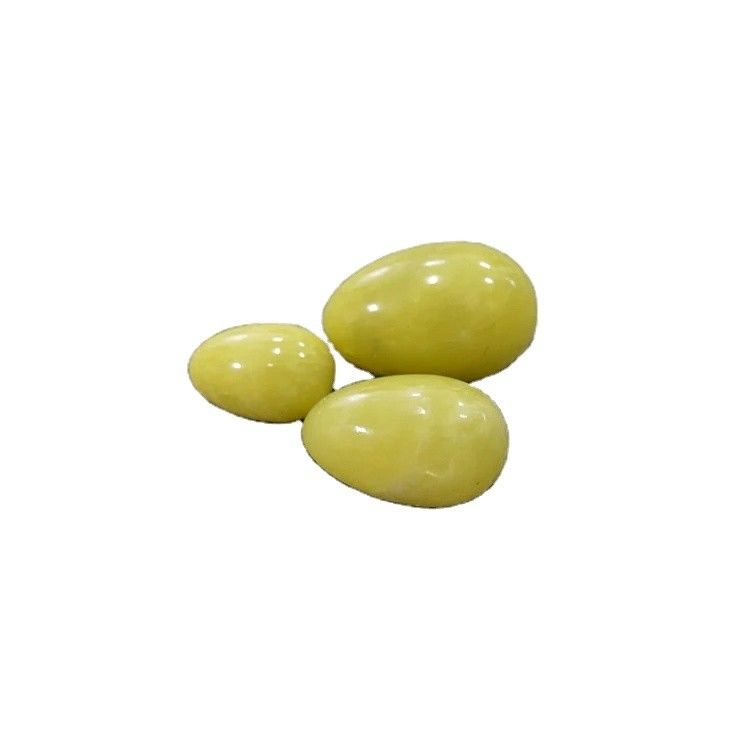 Kegel Healing Giallo Naturale Olivina Quarzo Giada Pietra Yoni Uova Per Esercizio Vaginale Tema di Amore e Prodotti Caldi