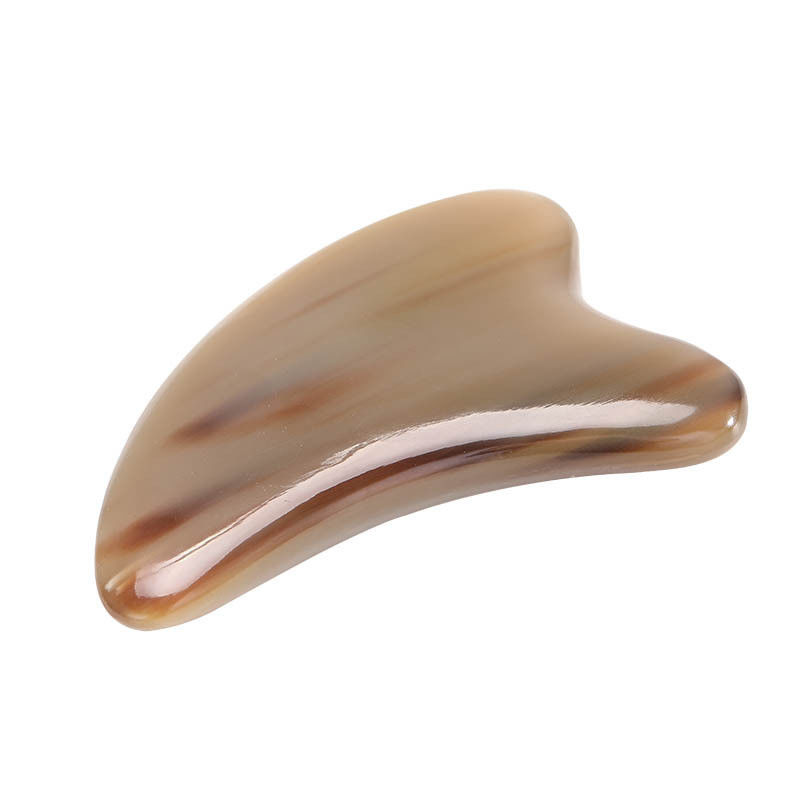 Facial Beauty Gua Sha Tool Bull Horn Scratching Board a forma di cuore per la cura della pelle del corpo e bastone di agopuntura