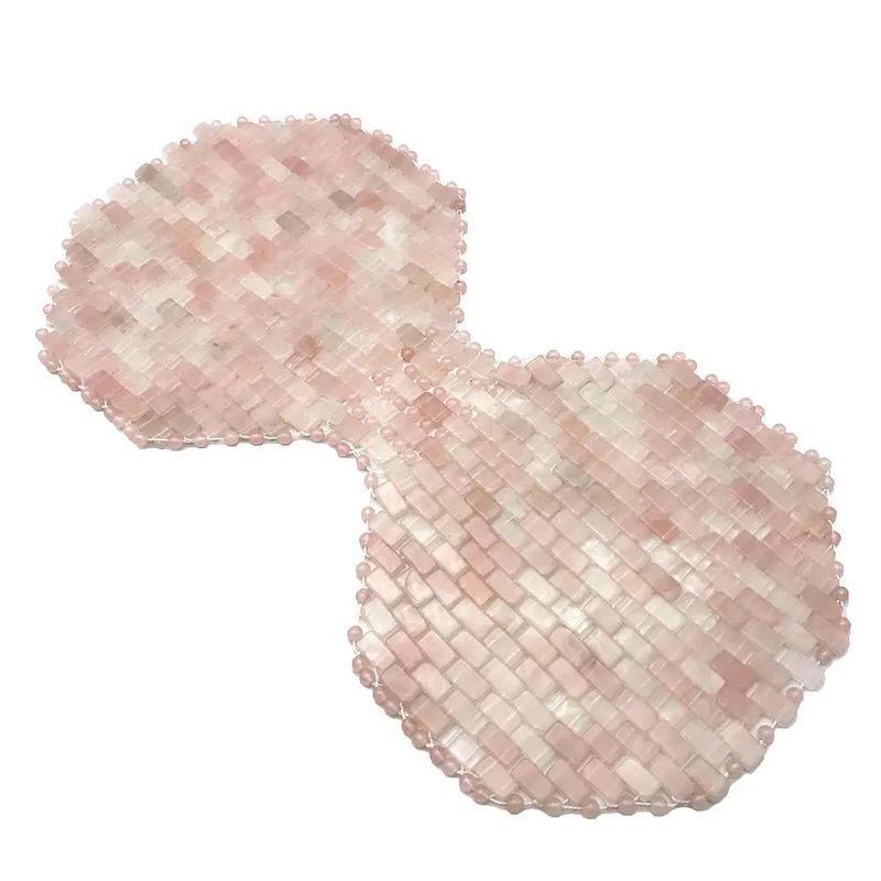 Caldo o freddo con maschera per gli occhi in pietra maschera per il sonno in giada in gemma naturale maschera per il seno in quarzo rosa anti-invecchiamento
