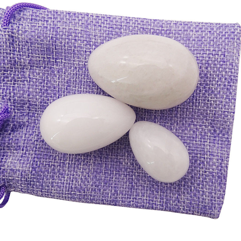 Prodotti sessuali Uovo di giada per donne Esercizio Kegel Uovo di giada bianco naturale Yoni