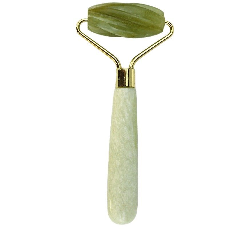 Attrezzatura per massaggi facciali 100% naturale Xiuyan Green Jade Roller Facial Jade Stone Eye Massage Ice Roller Per Massaggi